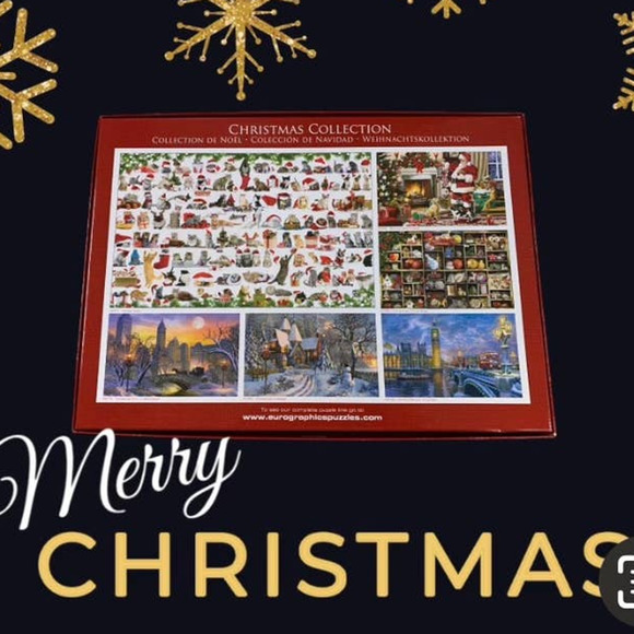 Christmas Cottage Holiday Jigsaw Puzzle (1000 Piece) Holiday Spirit Cozy Image - Picture 2 of 2